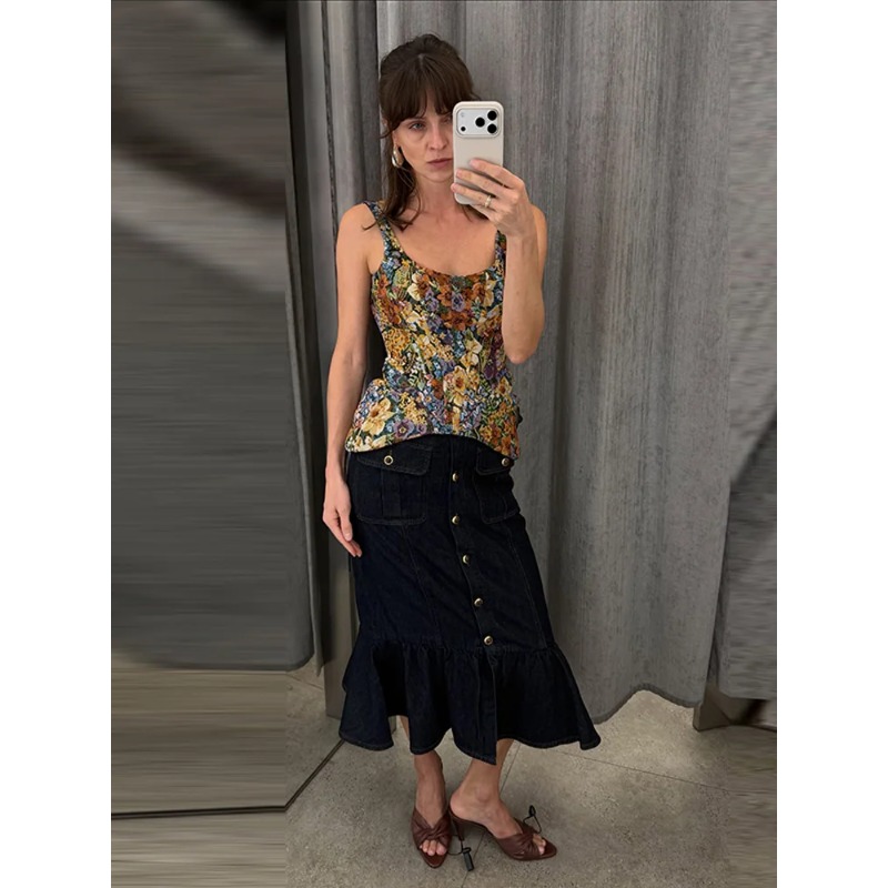 เสื้อครอปเซ็ตผู้หญิงลายดอกไม้  - Corset Waist Cinch บทวิจารณ์และราคา
