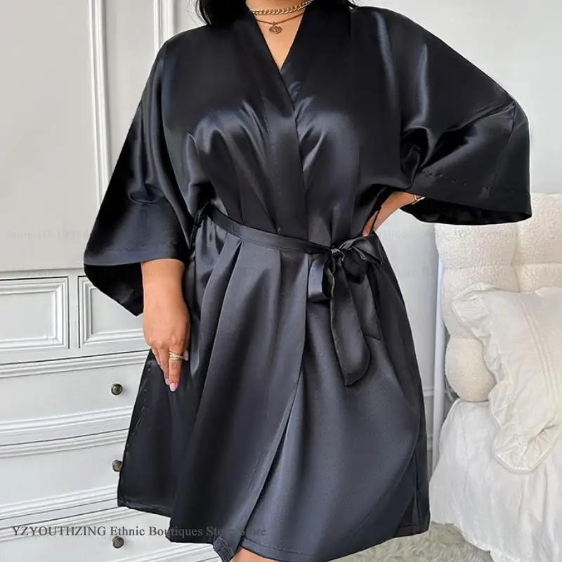 ขนาดใหญ่ขนาด 3XL 4XL 5XL ผู้หญ - Robe Silk Women บทวิจารณ์และราคา